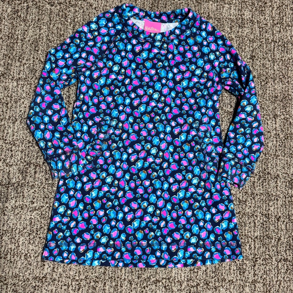 Lilly Pulitzer EUC Girl's Mini Beach Comber Dress in Spotted in the Wild S 4-5